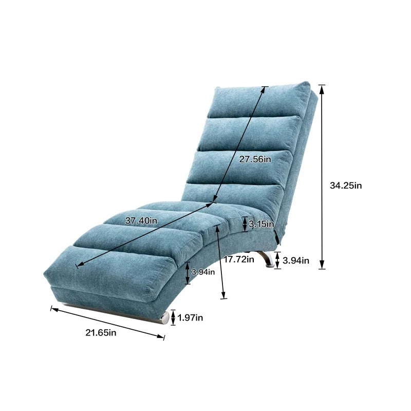 Lounge Chair: Wenom Armless Reclining Chaise Lounge