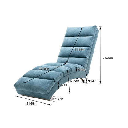 Lounge Chair: Wenom Armless Reclining Chaise Lounge