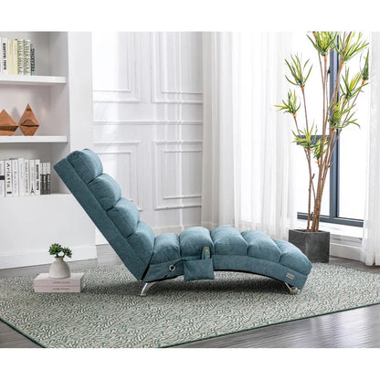 Lounge Chair: Wenom Armless Reclining Chaise Lounge