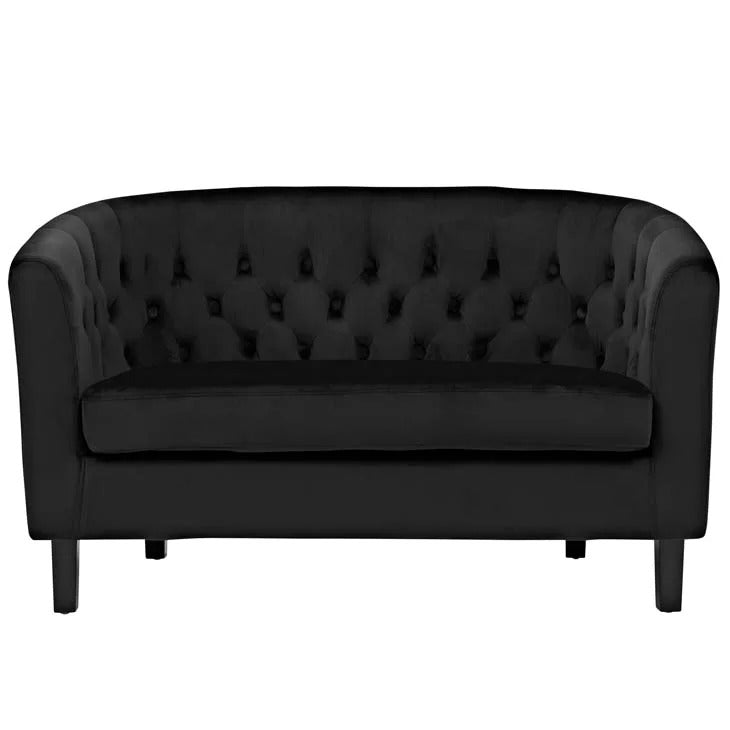 Loveseat: 49'' Rolled Arm Chesterfield Loveseat Sofa