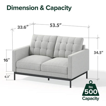 Loveseat: 53.5'' Square Arm Loveseat