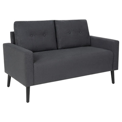 Loveseat: 55'' Linen Square Arm Loveseat