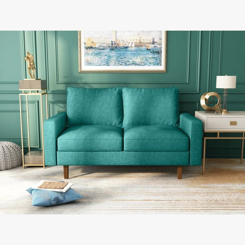 Loveseat:  57.9'' Square Arm Loveseat Sofa