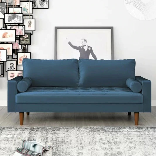 Loveseat 69.68'' Velvet Square Arm Sofa