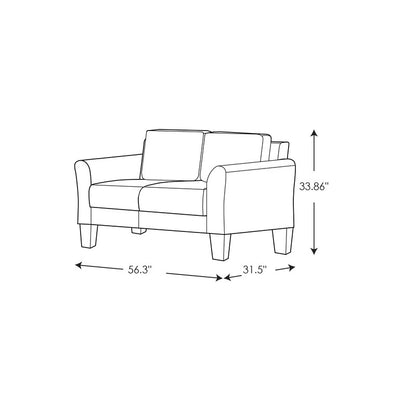 Loveset: 56.3'' Flared Arm Loveseat