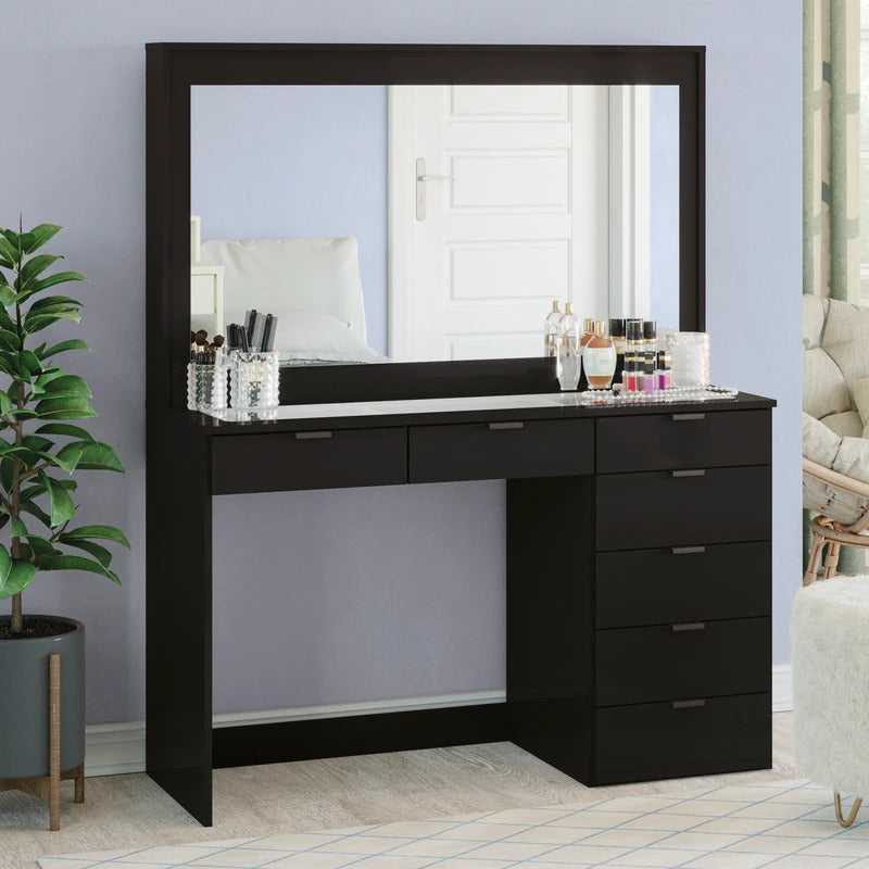 Makeup Vanity: Dressing Table with Glass Top