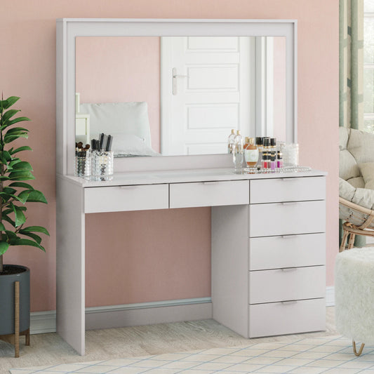 Makeup Vanity: Dressing Table with Glass Top