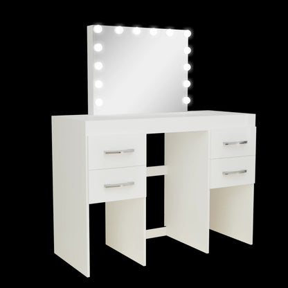 Makeup Vanity: White Vanity with LED Lights