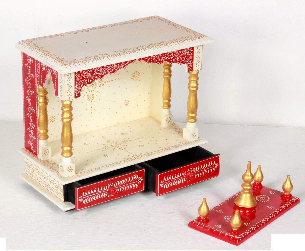 Mandir: Rajasthani Ethnic Handcrafted Wooden Temple/Mandir/Pooja Ghar/Mandapa