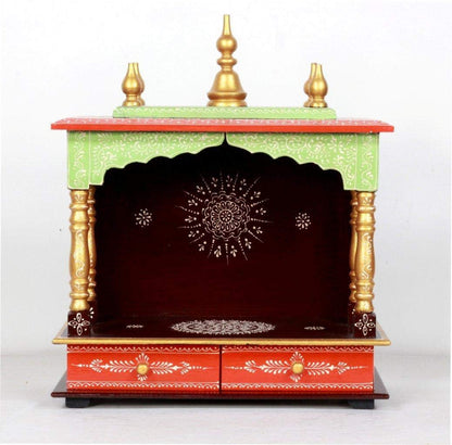 Mandir: Rajasthani Ethnic Handcrafted Wooden Temple/Mandir/Pooja Ghar/Mandapam