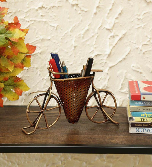 Pen Stand - Metal Pen Holder In Copper Table Decor