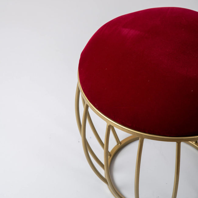 Metallic Stools : Wine Cage Ottoman