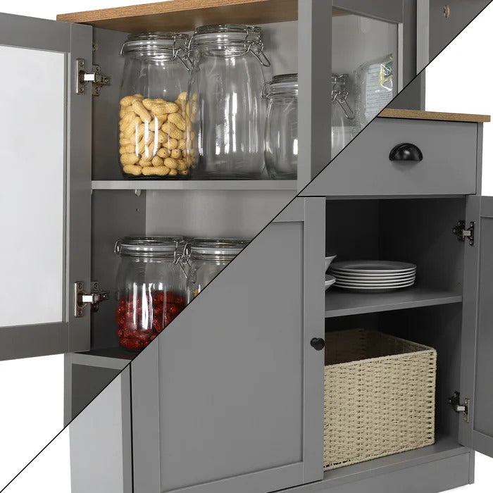 Microwave Stands: 70" Kitchen Cabinet & Hutch Cabinets