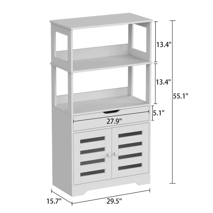 Microwave Stands: 55" Kitchen Pantry & Hutch Cabinets