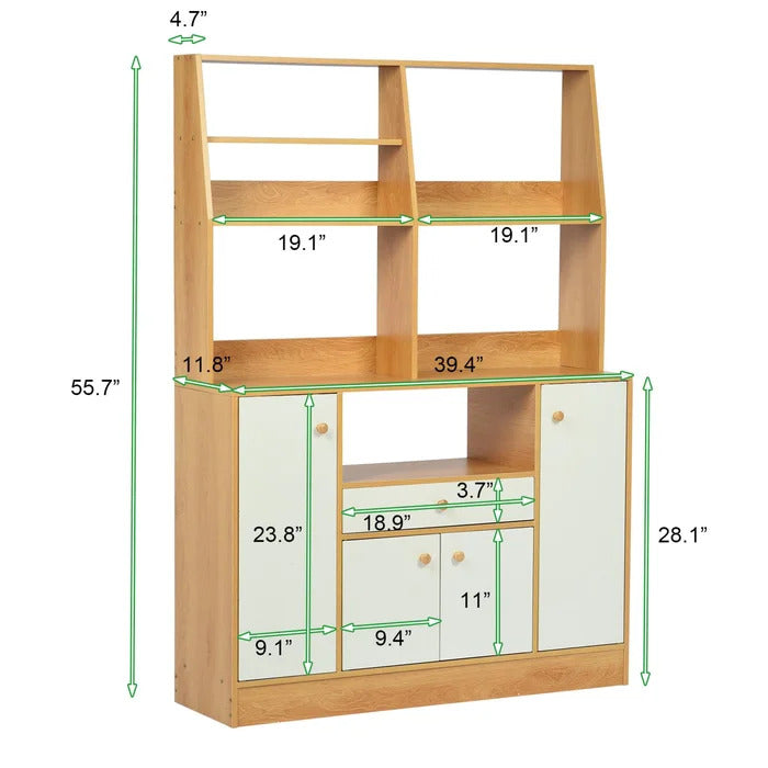 Microwave Stands: 56" Kitchen Pantry & Hutch Cabinets