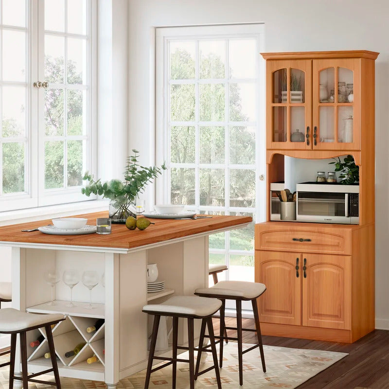 Microwave Stands : 73" Kitchen Pantry & Hutch Cabinets