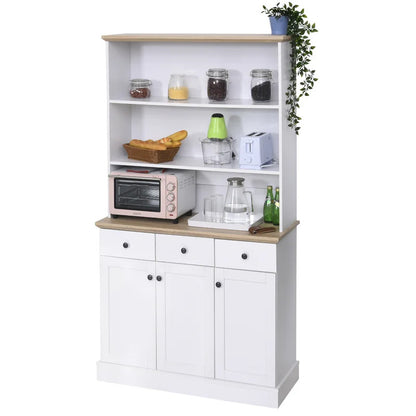 Microwave Stands : Shin 71" Kitchen Pantry & Hutch Cabinets
