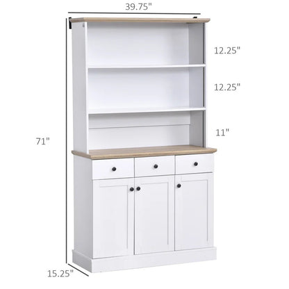 Microwave Stands : Shin 71" Kitchen Pantry & Hutch Cabinets
