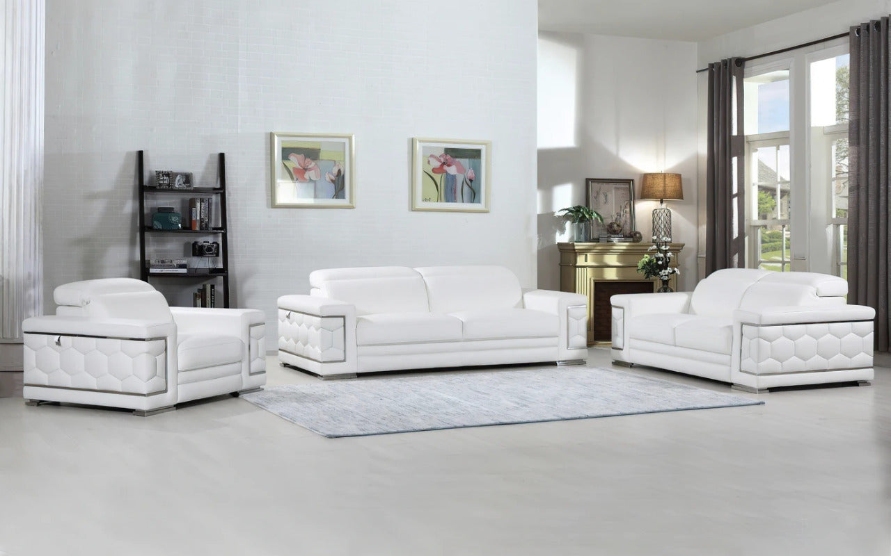 Modern Sofa Set: 5 Seater Leatherette Sofa Set