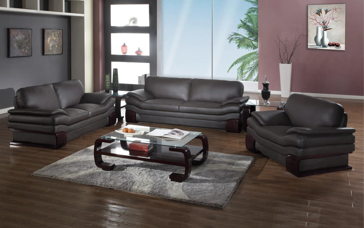 Modern Sofa Set: 5 Seater Leatherette Sofa Set