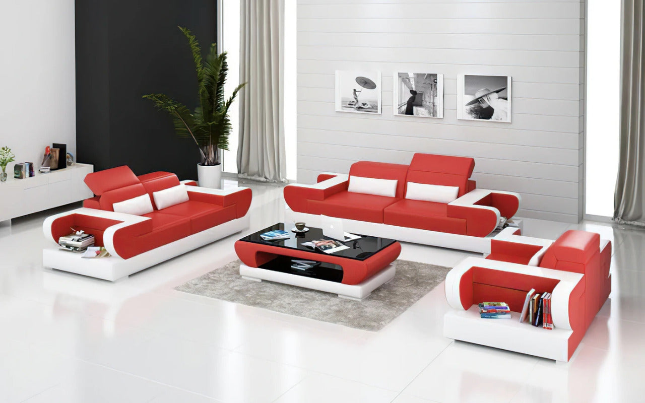 5 Seater Leatherette Sofa Set