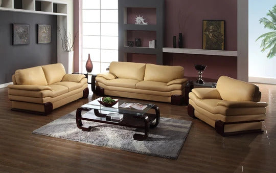 Modern Sofa Set: 5 Seater Leatherette Sofa Set