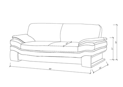 Modern Sofa Set: 5 Seater Leatherette Sofa Set