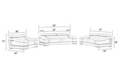 Modern Sofa Set: Black 5 Seater Sofa Set
