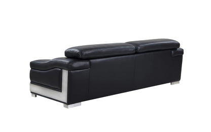 Modern Sofa Set: Black 5 Seater Sofa Set 