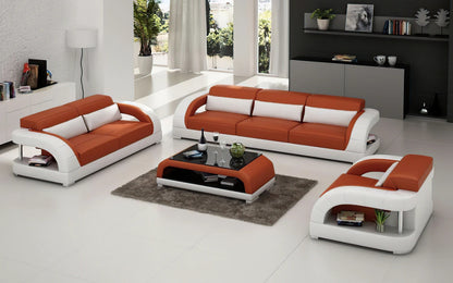 Modern sofa Set: 6 Seater Leatherette Sofa Set