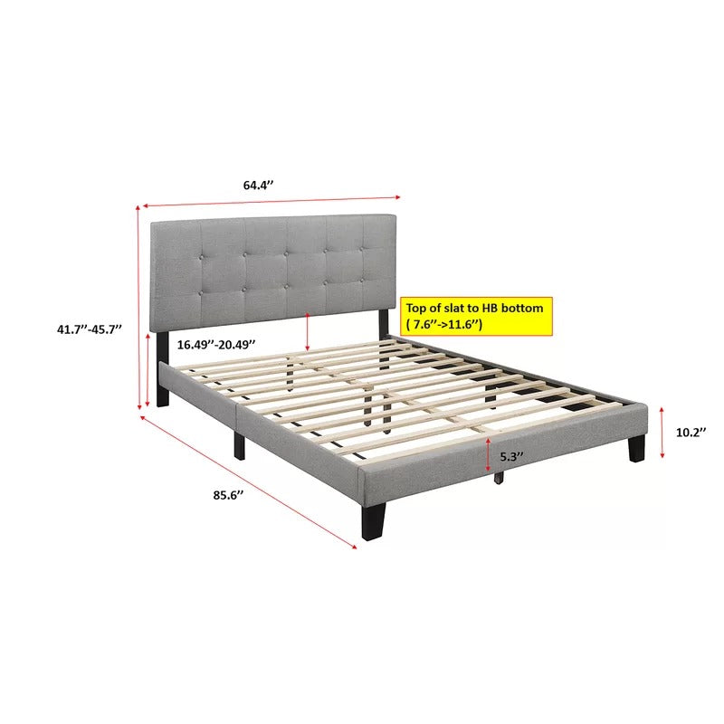 Modular Bed : Ana Tufted Upholstered Platform Bed