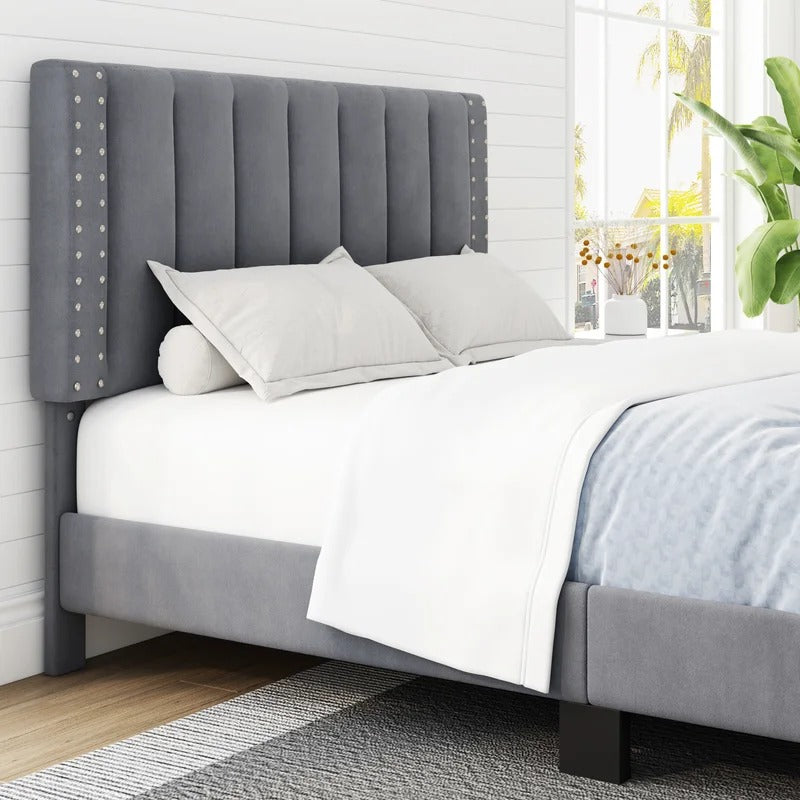 Modular Bed : Eva Tufted Upholstered Platform Bed