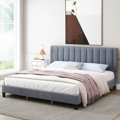 Modular Bed : Eva Tufted Upholstered Platform BedModular Bed : Eva Tufted Upholstered Platform Bed