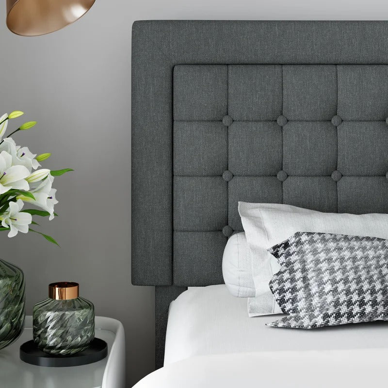 Modular Bed : Size/Queen Color/Dark Gray Tufted Bed