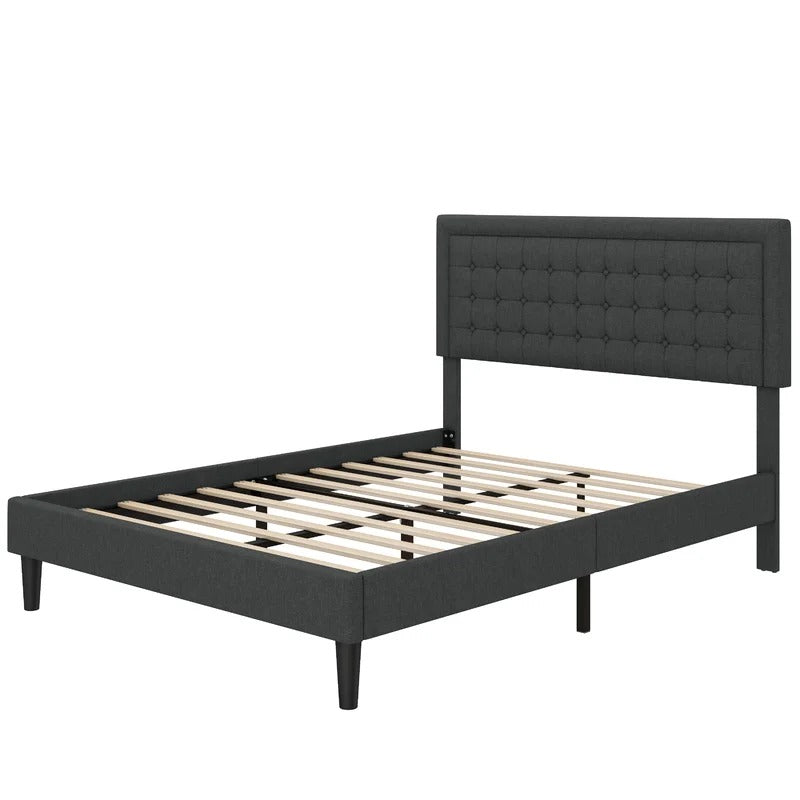 Modular Bed : Size/Queen Color/Dark Gray Tufted Bed