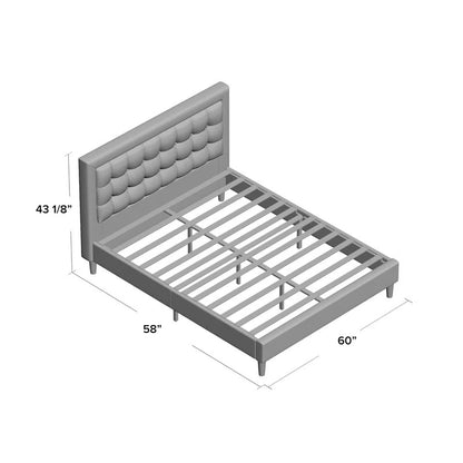 Modular Bed Vani Tufted Upholstered Platform Bed