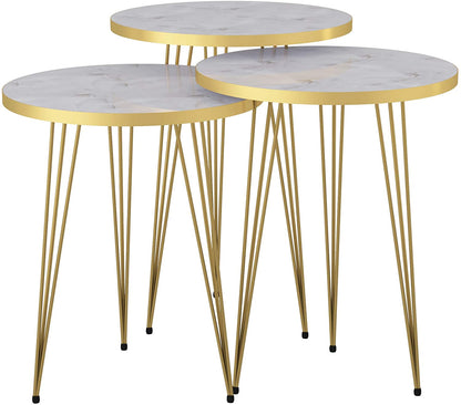 Nest Of Tables : 3 HIGH Gloss Nesting End Tables Nightstands