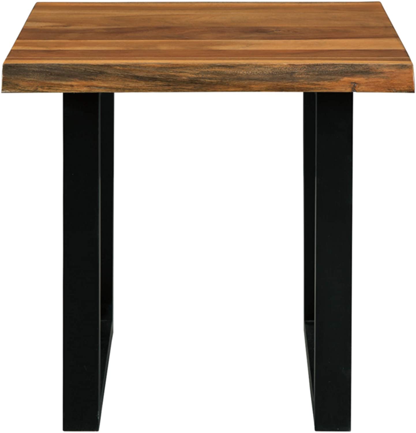 Nest Of Tables: Contemporary Square End Table, Brown/Black