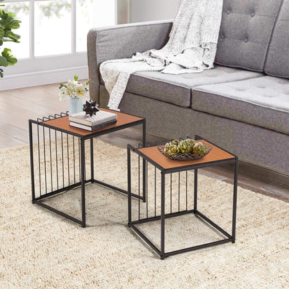 Nest Of Tables : Nesting Coffee Tables Set of 2 Stacking Side or End