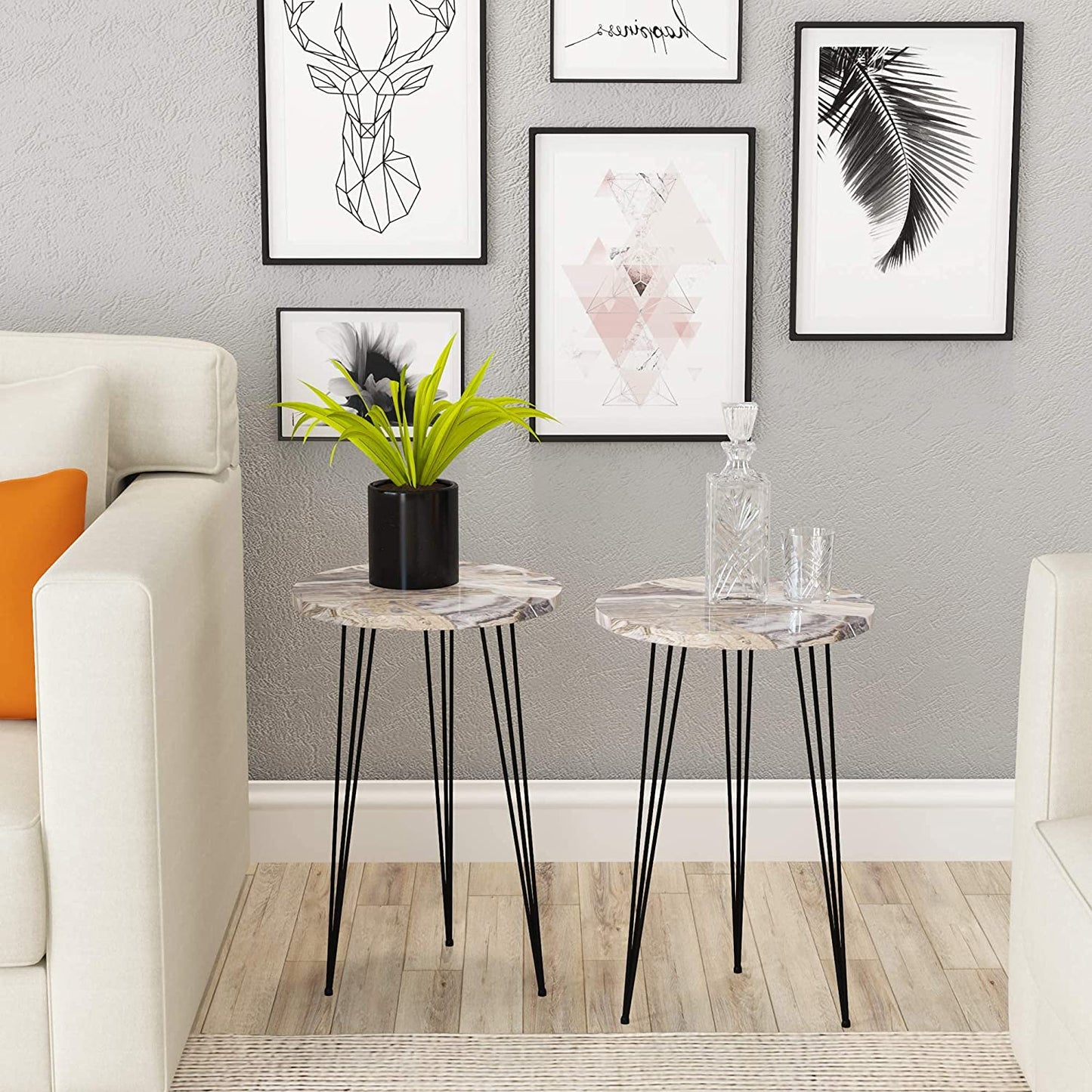 Nest Of Tables : Set of 2 Side Tables for Small Spaces