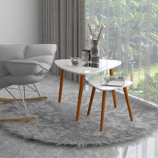 Nest Of Tables : White Nesting Coffee Table for Living Room