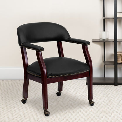 Office Chair : 24" W Office Chair with Wood Frame