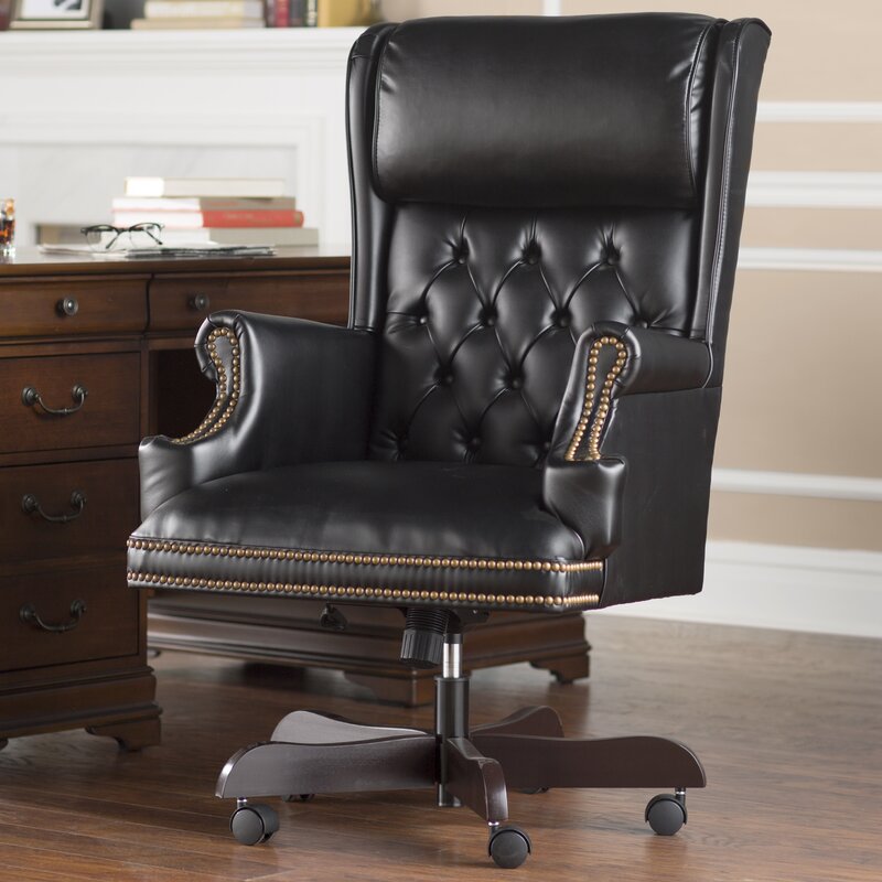 Office Chair : Black Traditional Office Chair