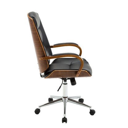 Office Chair : Upholstered 5 Caster Wheels Office Chair