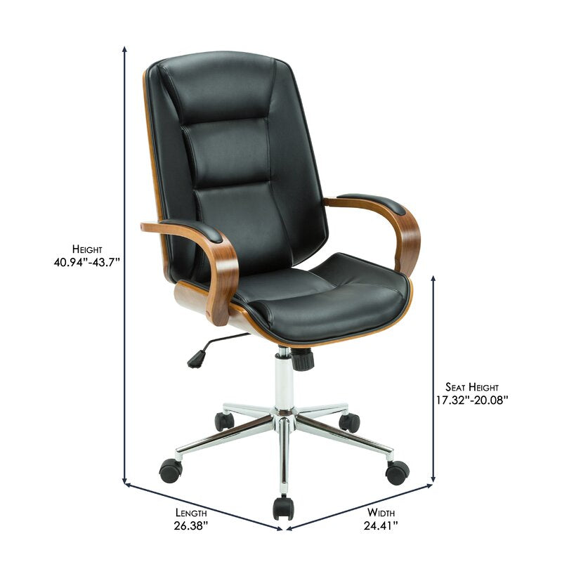 Office Chair : Upholstered 5 Caster Wheels Office Chair
