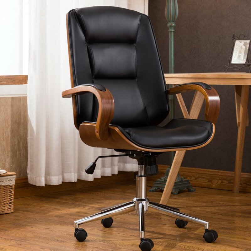 Office Chair : Upholstered 5 Caster Wheels Office Chair