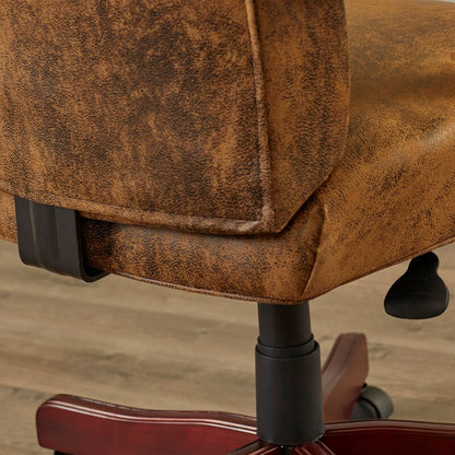 Office Chair : Upholstered Brown Office Chair