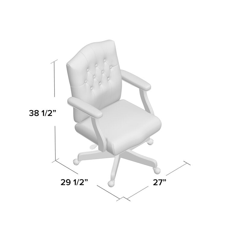 Office Chair  Upholstered Wooden Grey Chair