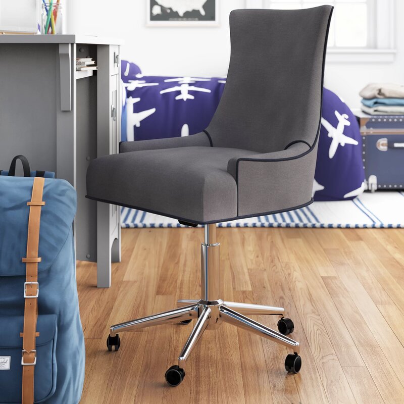 Office Chair : Upholstered Wooden Office Chair