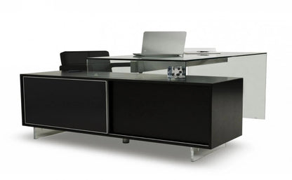 Office Desk : Black Oak Office Desk